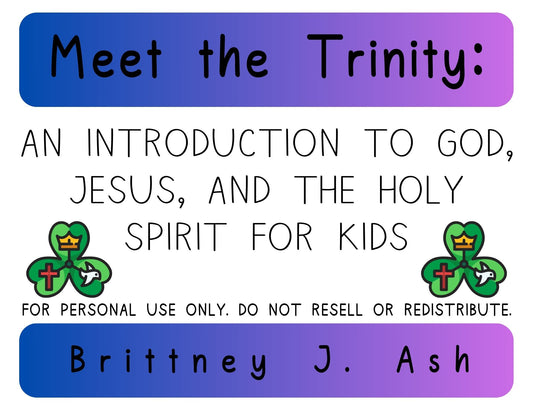 Meet the Trinity | Christian Kids Printable | God, Jesus, and Holy Spirit Explained